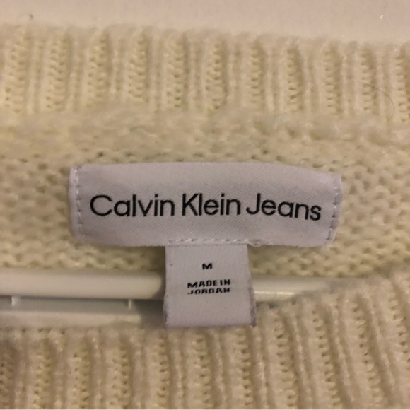 White knit Calvin Klein sweater - Picture 3 of 6